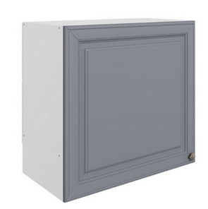 Шкаф навесной Мишель под вытяжку L600 H566 (1 дв. гл.) эмаль (белый/серый) в Симферополе