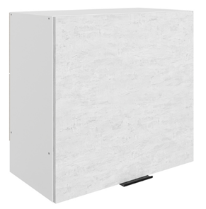 Шкаф навесной Стоун L600 Н566 (1 дв. гл.) (белый/белая скала) в Симферополе