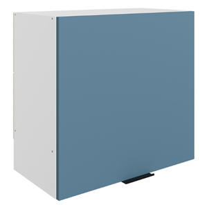 Навесной кухонный шкаф Стоун L600 Н566 (1 дв. гл.) (белый/изумруд софттач) в Симферополе