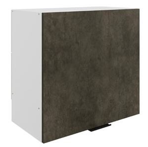 Шкаф навесной под вытяжку Стоун L600 Н566 (1 дв. гл.) (белый/камень темно-серый) в Симферополе