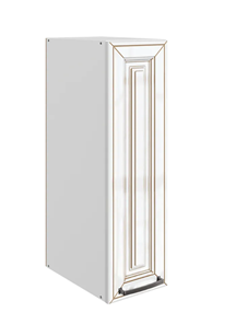 Навесной кухонный шкаф Атланта L200 H720 (1 дв. гл.) эмаль (белый/белый глянец патина золото) в Симферополе