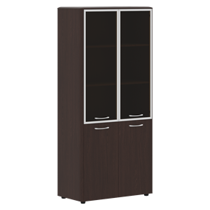 Шкаф комбинированный с дверьми в алюминиевой рамке DIONI Венге DHC 85.7  (850х430х1930) в Симферополе