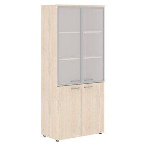 Шкаф комбинированный с дверьми в алюминиевой рамке и топом XTEN Бук Тиара  XHC 85.7  (850х410х1930) в Симферополе