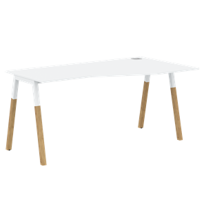 Письменный стол правый FORTA Белый-Белый-Бук  FCT 1567  (R) (1580х900(670)х733) в Симферополе