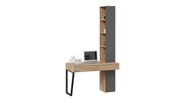Компьютерный стол со шкафом комбинированным Порто СМ-393.15.012 (Яблоня Беллуно/Графит софт) в Симферополе
