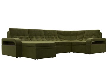 П-образный диван Лига-035, Зеленый (Микровельвет) в Симферополе
