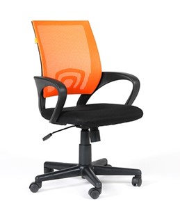 Компьютерное кресло CHAIRMAN 696 black Сетчатый акрил DW66 оранжевый в Симферополе