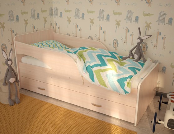 Кровать детская Максимка, цвет Млечный дуб в Симферополе - изображение