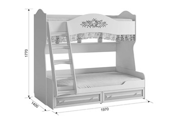 Двухэтажная детская кровать Алиса (1974х1404х1765) в Симферополе - предосмотр 4