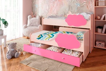 Двухэтажная детская кровать Соник 1.6 с ящиком, Розовый в Симферополе
