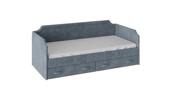 Кровать детская Кантри Тип 1, ТД-308.12.02 (Замша синяя) в Симферополе - изображение