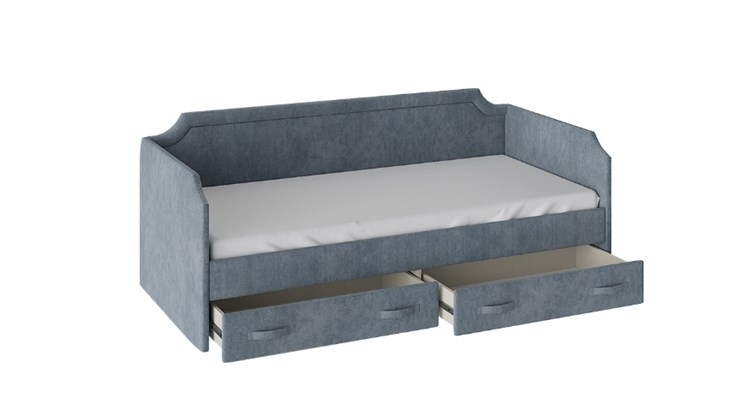 Кровать детская Кантри Тип 1, ТД-308.12.02 (Замша синяя) в Симферополе - изображение 1