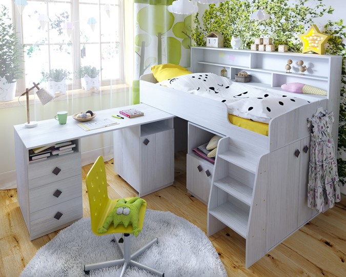 Кровать-чердак в детскую Малыш-5, цвет Винтерберг в Симферополе - изображение 7