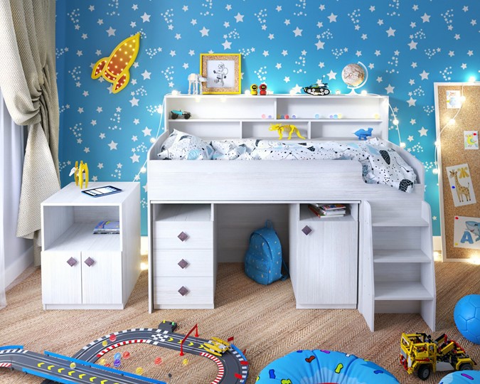 Кровать-чердак в детскую Малыш-5, цвет Винтерберг в Симферополе - изображение 8