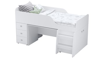 Кровать с лестницей с рабочей зоной POLINI Kids Simple 4500 Белый в Симферополе - предосмотр 6