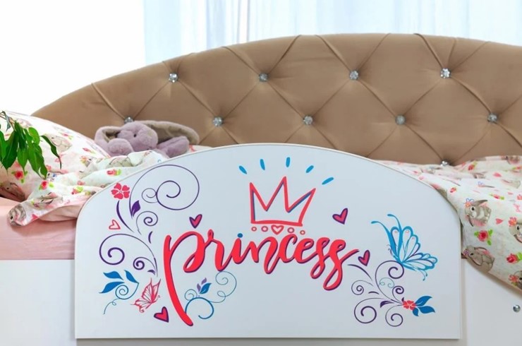 Детская кровать Эльза с бортиком, Бежевый (щиты) в Симферополе - изображение 4