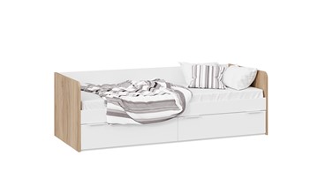 Кровать в детскую Порто ТД-393.12.01 (Яблоня беллуно/Белый софт) в Симферополе