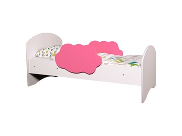 Детская кровать Тучка, корпус Белый, фасад Розовый в Симферополе