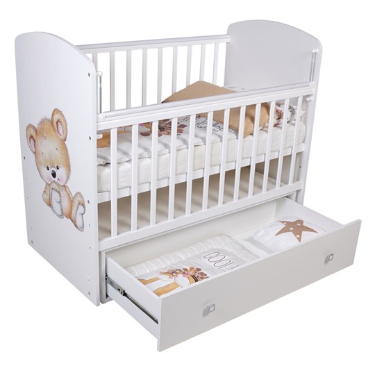 Кроватка детская Фея 750 Медвежонок Белый в Симферополе - изображение 2