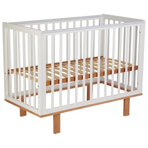 Кровать для новорожденных серия 3400 POLINI Kids Simple 340 Белый / Бук в Симферополе