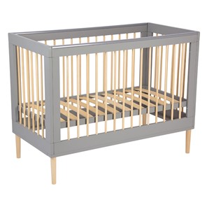 Кроватка в детскую POLINI Kids Simple 360 Серый / Натуральный в Симферополе