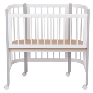 Кроватка детская приставная POLINI Kids Simple 105 Белый / Серый в Симферополе - предосмотр 3