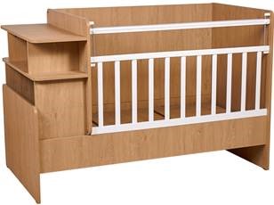 Кроватка-трансформер детская Polini kids Ameli 1150, белый-натуральный, серия Ameli в Симферополе