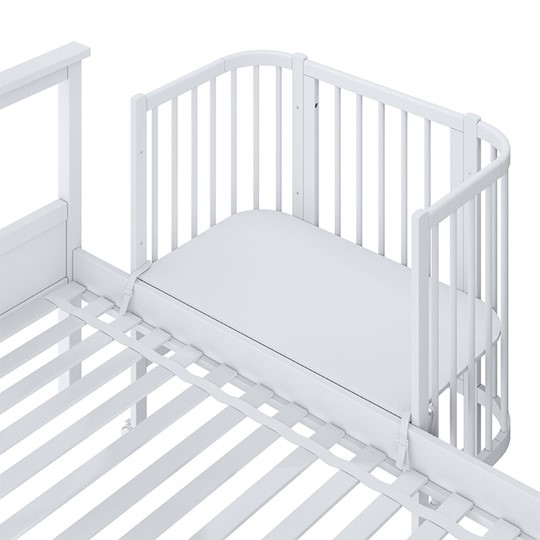 Кроватка приставная POLINI Kids Simple 120 Белый в Симферополе - изображение 5