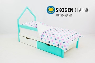 Детская кровать-домик мини Skogen белый-мятный в Симферополе - предосмотр