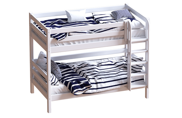 Двухъярусная детская кровать Авалон, восковая эмаль с прямой лестницей в Симферополе - изображение