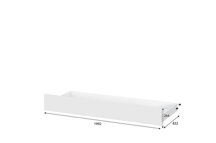 Выкатная кровать в детскую Токио, белый текстурный (одинарная (0,9х2,0) + выкатная) в Симферополе - изображение 4