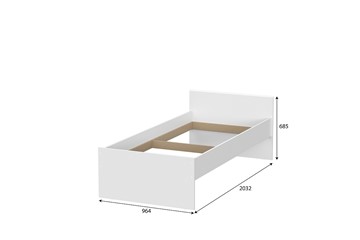 Выкатная кровать в детскую Токио, белый текстурный (одинарная (0,9х2,0) + выкатная) в Симферополе - предосмотр 3