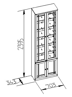 Шкаф для книг Sherlock 32, Дуб Сонома в Симферополе - изображение 3