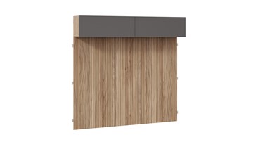 Шкаф навесной с декоративными панелями Порто (366) СМ-393.21.023-24 (Яблоня Беллуно/Графит софт) в Симферополе
