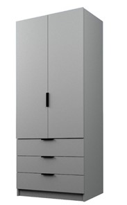 Шкаф двухдверный ЭШ1-РС-19-8-3я, Серый шагрень 190х80х52 в Симферополе