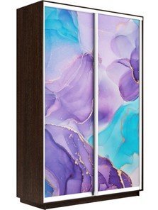 Шкаф 2-дверный Экспресс 1600x600x2400, Абстракция фиолетовая/венге в Симферополе