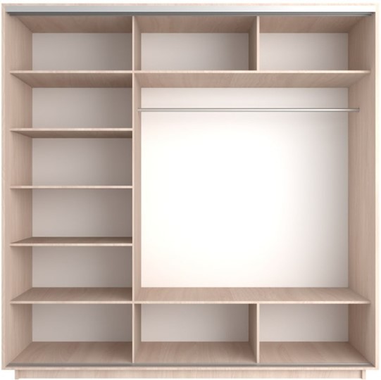 Шкаф 3-створчатый Экспресс (Комби) 2100х600х2400, дуб молочный в Симферополе - изображение 1