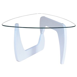 Стеклянный столик Берген-3, белый в Симферополе