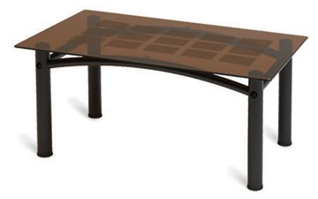 Журнальный столик Мебелик Роберт-3М, черный/тонированное стекло в Симферополе