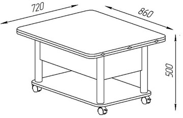 Складной стол-трансформер Дебют-3, серый/белый в Симферополе - предосмотр 3