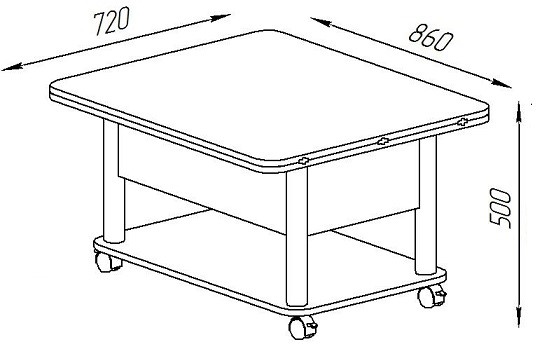 Складной стол-трансформер Дебют-3, серый/белый в Симферополе - изображение 3