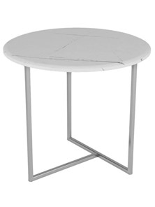 Круглый столик Альбано (белый мрамор-хром) в Симферополе