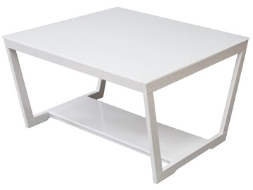 Квадратный столик BeautyStyle - 1, (белый глянец-стекло белое) в Симферополе