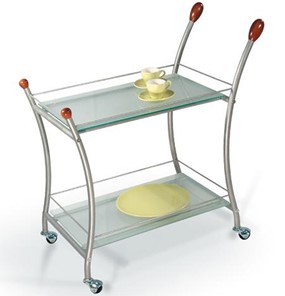 Стол сервировочный Поло, металлик/прозрачное стекло в Симферополе