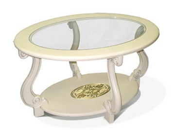Стеклянный столик Овация-С, слоновая кость в Симферополе