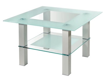 Столик стеклянный Кристалл 1 (алюминий-прозрачное) в Симферополе