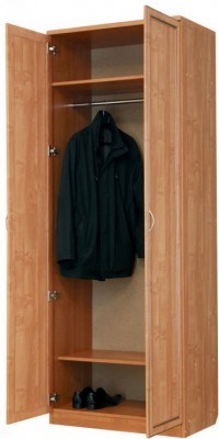 Шкаф двухдверный 100 со штангой, цвет Дуб Сонома в Симферополе - изображение 1