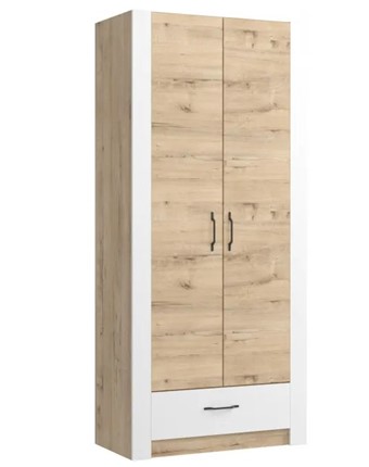 Шкаф гардеробный Ева 5 М1 дуб ирландский/белый матовый в Симферополе - изображение