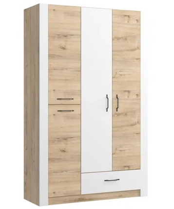 Шкаф гардеробный Ева 5 М2 дуб ирландский/белый матовый в Симферополе - изображение