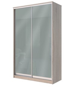 Шкаф 2-х дверный Хит-22-14-22 с цветным стеклом, средне-серый 074, Дуб сонома в Симферополе